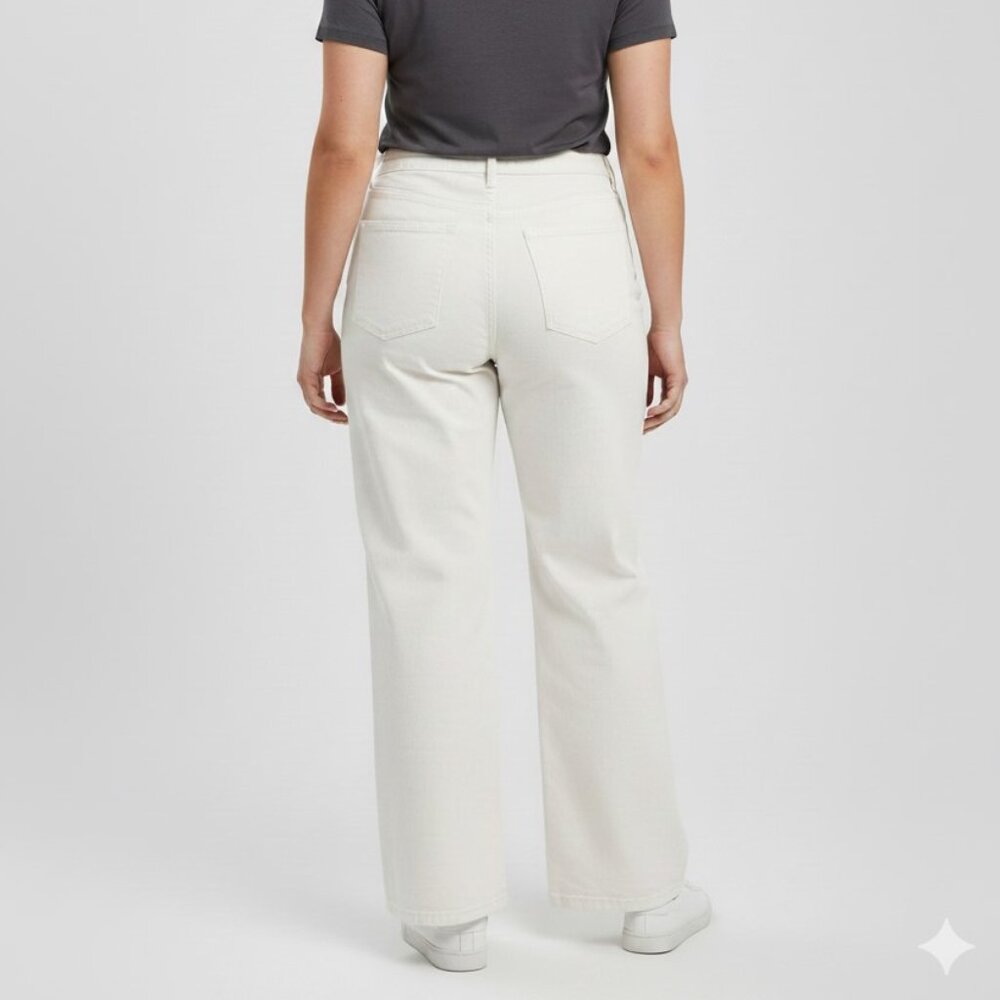 White Denim Jeans 5 Pocket Gloria Vanderbilt Amanda Size 18 - Picture 2 of 8